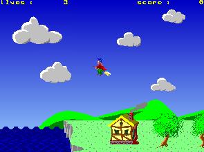 screenshot of jump and run game