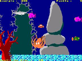 screenshot of clown fish action game