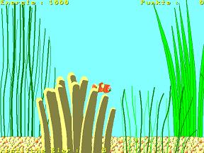 screenshot of clown fish action game